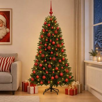ARDEBO.de - Künstlicher Weihnachtsbaum mit Kugel 210 cm 300 LEDs