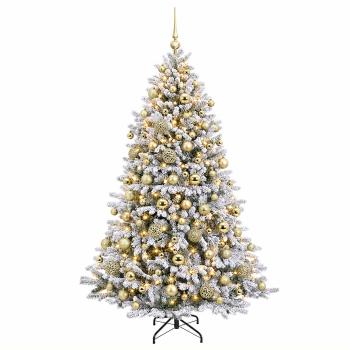 Künstlicher Weihnachtsbaum mit Weihnachtskugel 210 cm 300 LEDs