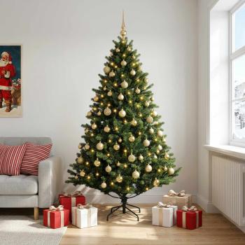 ARDEBO.de - Künstlicher Weihnachtsbaum mit Kugel 180 cm 300 LEDs