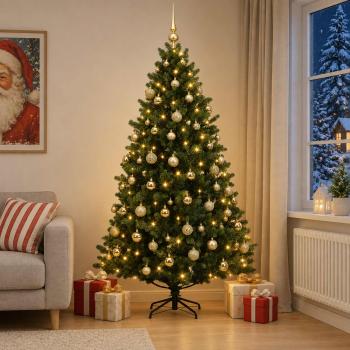 Künstlicher Weihnachtsbaum mit Kugel 180 cm 300 LEDs