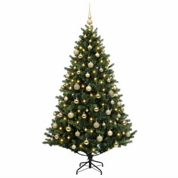 Künstlicher Weihnachtsbaum mit Weihnachtskugel 240 cm 300 LEDs