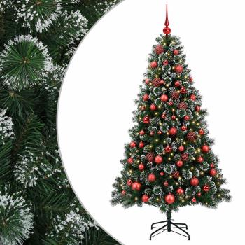 Künstlicher Weihnachtsbaum mit Weihnachtskugel 180 cm 300 LEDs
