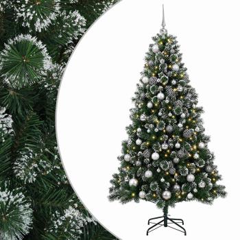 Künstlicher Weihnachtsbaum mit Weihnachtskugel 180 cm 300 LEDs