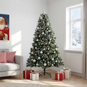 Künstlicher Weihnachtsbaum mit Weihnachtskugel 180 cm 300 LEDs