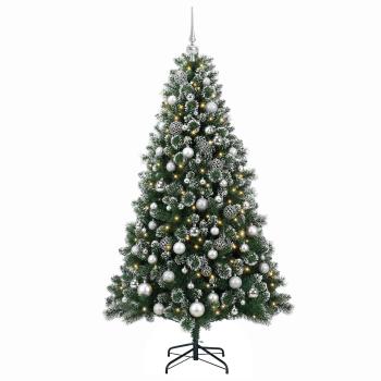 Künstlicher Weihnachtsbaum mit Weihnachtskugel 240 cm 300 LEDs