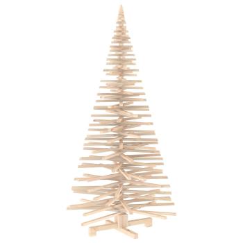 Holz Weihnachtsbaum KOTKA 210 cm Massives Kiefernholz Natürlich