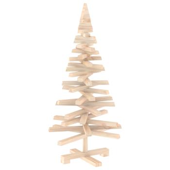 Holz Weihnachtsbaum KOTKA 90 cm Massives Kiefernholz Natürlich
