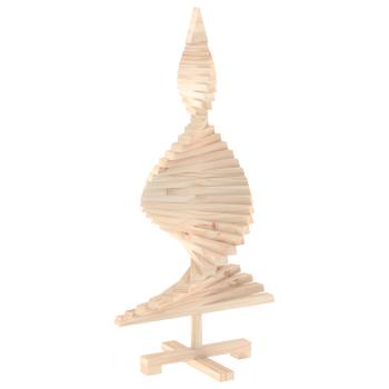 Holz Weihnachtsbaum KOTKA 90 cm Massives Kiefernholz Natürlich
