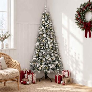 ARDEBO.de - Künstlicher Weihnachtsbaum mit Weihnachtskugel 150 cm 150 LEDs