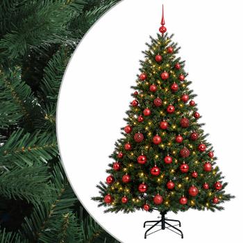 Künstlicher Weihnachtsbaum mit Weihnachtskugel 210 cm 300 LEDs