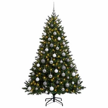 Künstlicher Weihnachtsbaum mit Weihnachtskugel 210 cm 300 LEDs