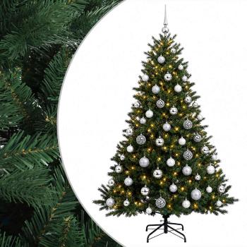 Künstlicher Weihnachtsbaum mit Weihnachtskugel 240 cm 300 LEDs
