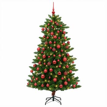 Künstlicher Weihnachtsbaum mit Kugel 210 cm 300 LEDs
