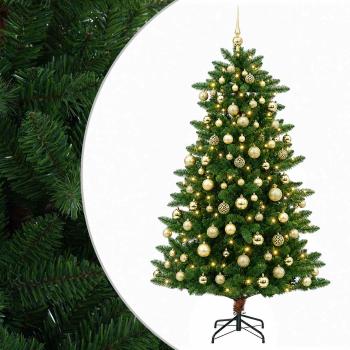 Künstlicher Weihnachtsbaum mit Weihnachtskugeln 180 cm 300 LEDs