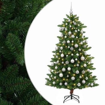 Künstlicher Weihnachtsbaum mit Weihnachtskugeln 180 cm 300 LEDs