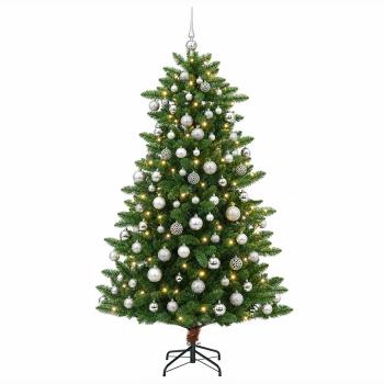 Künstlicher Weihnachtsbaum mit Weihnachtskugeln 240 cm 300 LEDs