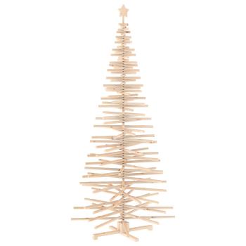 Holz Weihnachtsbaum KOTKA 240 cm Massives Kiefernholz Natürlich