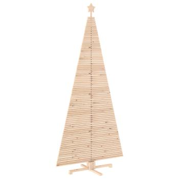 Holz Weihnachtsbaum KOTKA 240 cm Massives Kiefernholz Natürlich