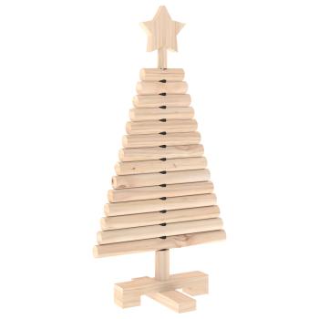 Holz Weihnachtsbaum KOTKA 60 cm Massives Kiefernholz Natürlich
