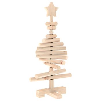 Holz Weihnachtsbaum KOTKA 60 cm Massives Kiefernholz Natürlich