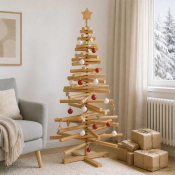 Holz Weihnachtsbaum KOTKA 120 cm Massives Kiefernholz