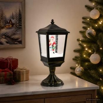 ARDEBO.de - Weihnachtslaterne ESPOO Kaltes Weiß 20,5 x 20,5 x 52 cm
