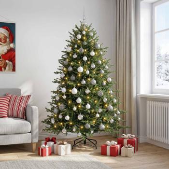 Künstlicher Weihnachtsbaum mit Weihnachtskugel 180 cm 300 LEDs