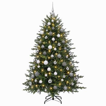 Künstlicher Weihnachtsbaum mit Weihnachtskugel 180 cm 300 LEDs