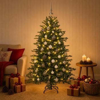 Künstlicher Weihnachtsbaum mit Weihnachtskugel 150 cm 150 LEDs