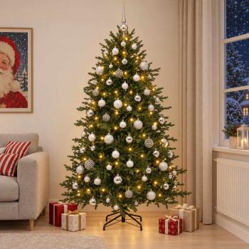 ARDEBO.de - Künstlicher Weihnachtsbaum mit Weihnachtskugel 180 cm 300 LEDs