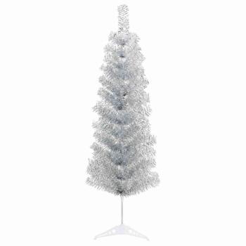 Künstlicher schmaler Weihnachtsbaum mit Weihnachtskugel 150 cm