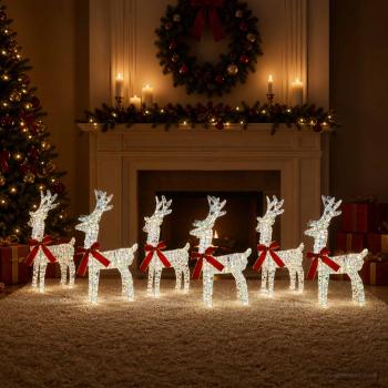 Weihnachtsrentier 6 stk. 240 LEDs Warmes Weiß