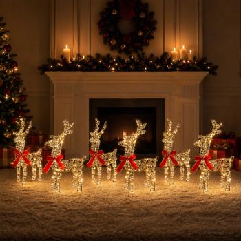 Weihnachtsrentier 6 stk. 240 LEDs Warmes Weiß