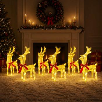 Weihnachtsrentier 6 stk. 240 LEDs Warmes Weiß