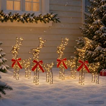 Weihnachtsrentier 4 stk. 360 LEDs Warmes Weiß