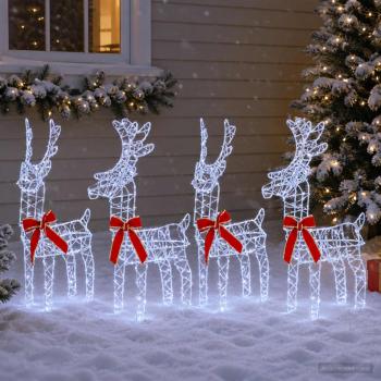 Weihnachtsrentier 4 stk. 360 LEDs Kaltweiß