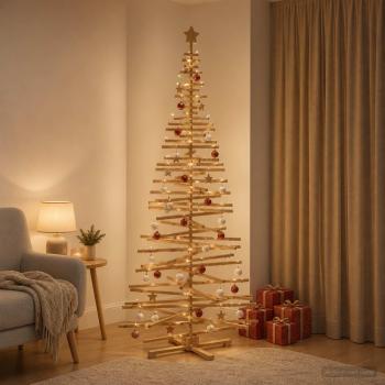 Holz Weihnachtsbaum KOTKA 240 cm Massives Kiefernholz