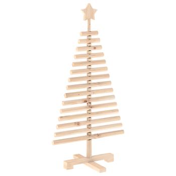 Holz Weihnachtsbaum KOTKA 90 cm Massives Kiefernholz Natürlich