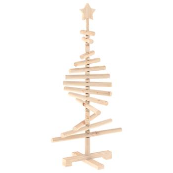 Holz Weihnachtsbaum KOTKA 90 cm Massives Kiefernholz Natürlich