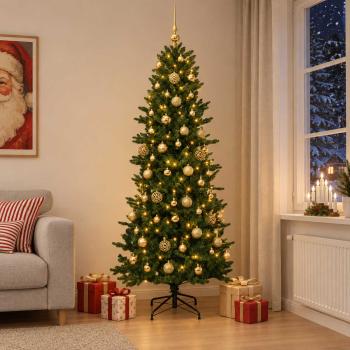 Künstlicher Weihnachtsbaum mit Weihnachtskugel 240 cm 300 LEDs