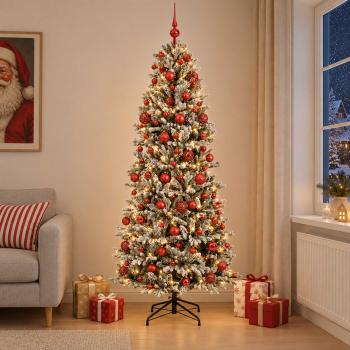 Künstlicher Weihnachtsbaum mit Weihnachtskugel 240 cm 300 LEDs