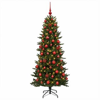 Künstlicher Weihnachtsbaum mit Weihnachtskugel 180 cm 300 LEDs