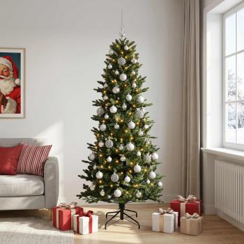 Künstlicher Weihnachtsbaum mit Weihnachtskugel 210 cm 300 LEDs