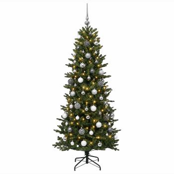Künstlicher Weihnachtsbaum mit Weihnachtskugel 180 cm 300 LEDs