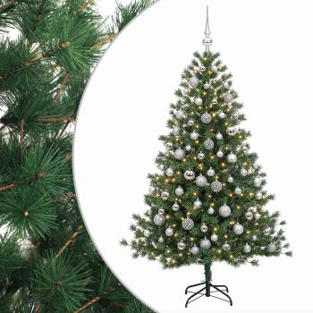 Künstlicher Weihnachtsbaum mit Weihnachtskugel 210 cm 300 LEDs