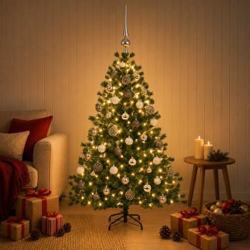 Künstlicher Weihnachtsbaum mit Weihnachtskugel 150 cm 150 LEDs