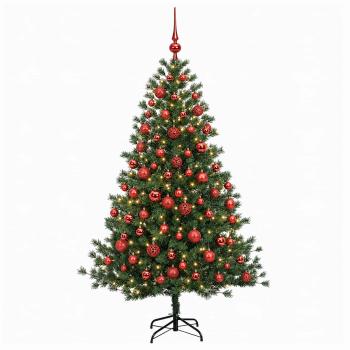 Künstlicher Weihnachtsbaum mit Weihnachtskugel 180 cm 300 LEDs