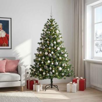 Künstlicher Weihnachtsbaum mit Weihnachtskugel 180 cm 300 LEDs