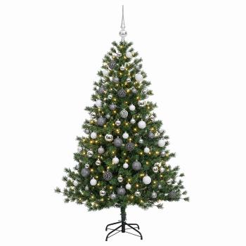 Künstlicher Weihnachtsbaum mit Weihnachtskugel 180 cm 300 LEDs
