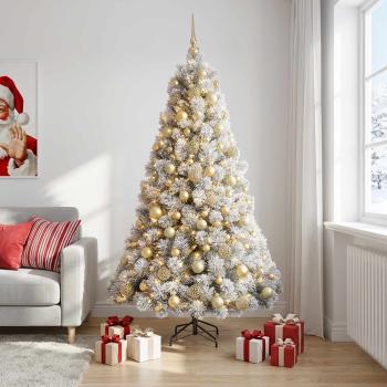 ARDEBO.de - Künstlicher Weihnachtsbaum mit Weihnachtskugel 180 cm 300 LEDs